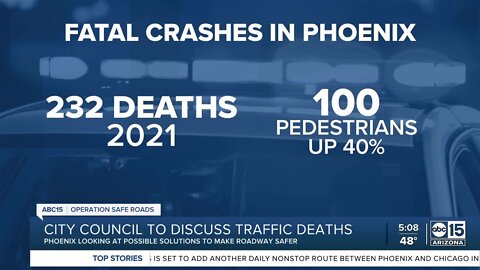 Phoenix council meeting to discuss rise in traffic deaths Tuesday