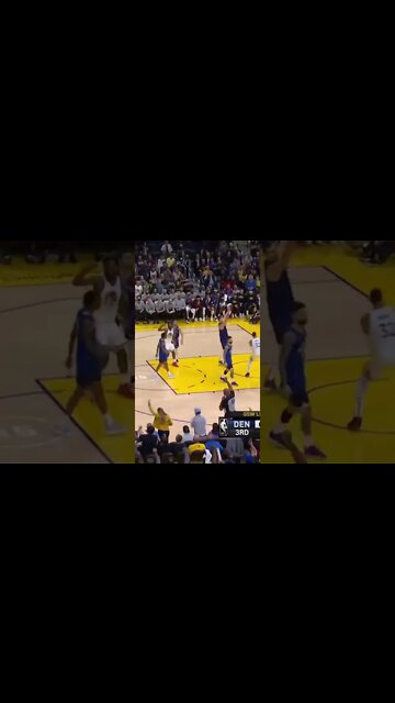 Steph with the triple, and the foul!