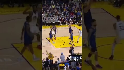 Steph with the triple, and the foul!