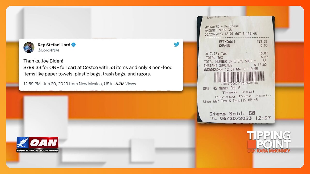 $800 Costco Receipt Thanks to Biden's Economy | TIPPING POINT 🟧