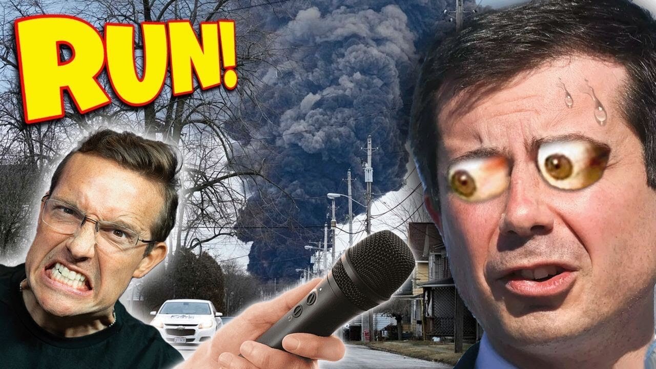 Pete Buttigieg RUNS From Reporters in Ohio | Press Secretary COMPLAINS About Cameras | COWARDS!