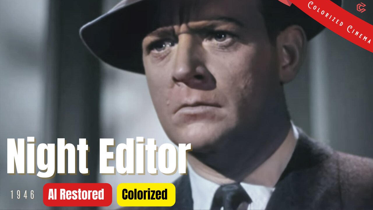 Night Editor (1946) | Colorized | Subtitled | William Gargan, Janis Carter | B-movie film noir