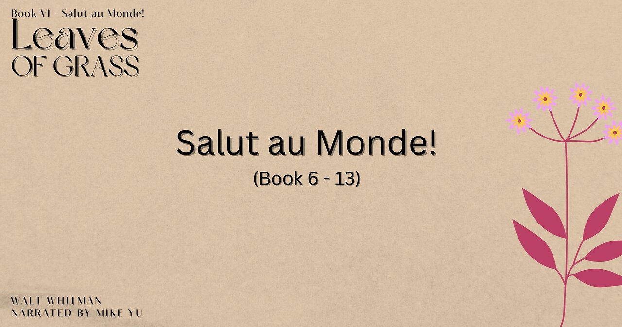 Leaves of Grass - Book 6.13 - Salut au Monde! - Walt Whitman