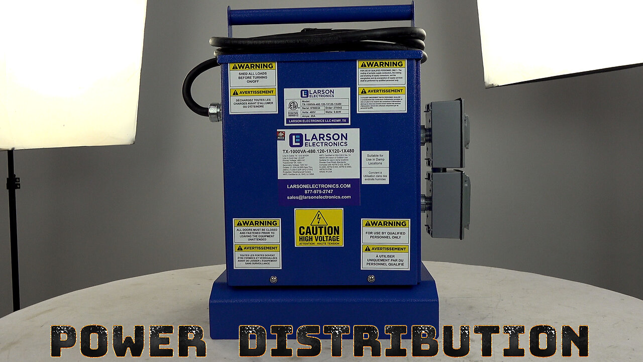 Temporary Step Down Transformer - 480V to 120V - (1) L8-20R PT, (1) GFCI Duplex Receptacles - N3R