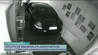 Crime em Manhuaçu: circuito de segurança flagra furto de casa e ações deixam moradores assustado