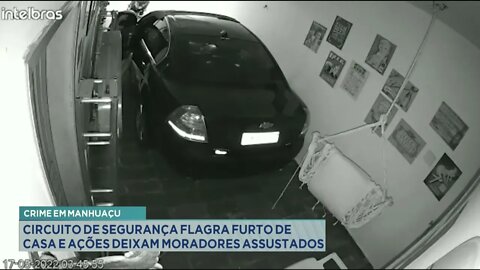 Crime em Manhuaçu: circuito de segurança flagra furto de casa e ações deixam moradores assustado