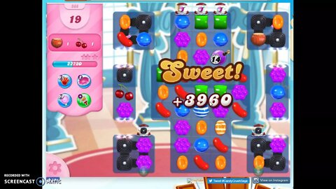 Candy Crush Level 868 Audio Talkthrough, 3 Stars 0 Boosters