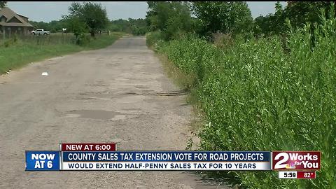 County sales tax extension vote for road projects