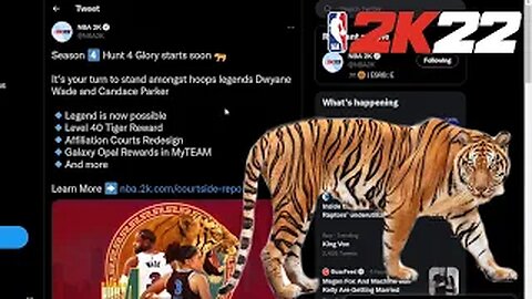 NBA 2K22 SEASON 4 REWARD PET TIGER? + LEAKED LEGEND REWARD!