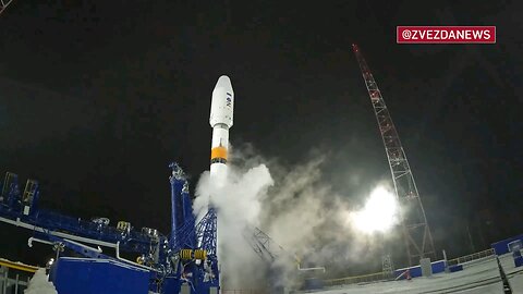 The launch of the Soyuz-2.1b carrier rocket from the Plesetsk Cosmodrome, Arkhangelsk Region.