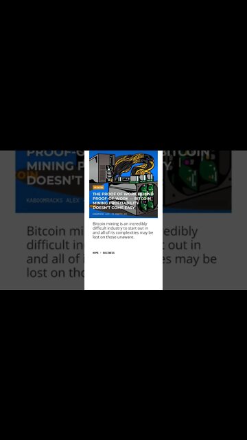 BITCOIN MINING: BEHIND THE PROOF-OF-WORK #cryptomash #cryptomashnews #cryptonews #viralvideo2022