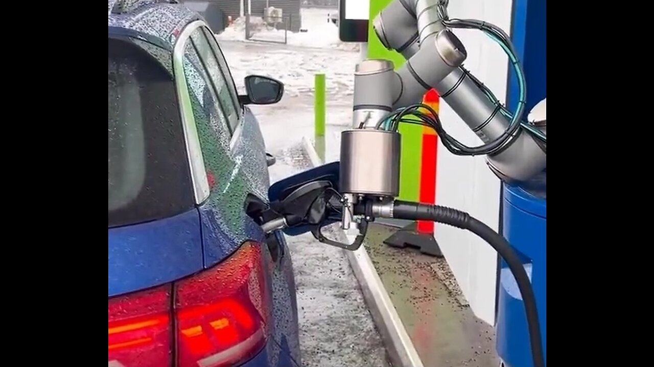 Robot At A Gas Station
