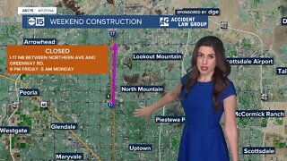 Weekend freeway construction happening around the Valley