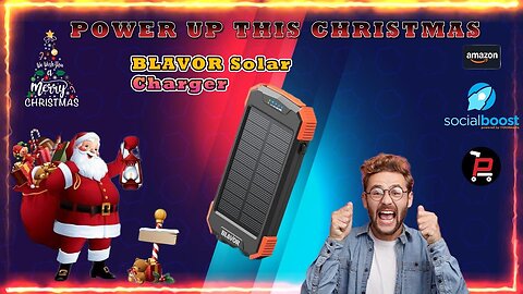 BLAVOR Solar Charger Power Bank 🎄 | Your Holiday Power Companion