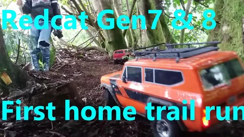 First run on the home trail with the Redcat gen 7 and gen 8