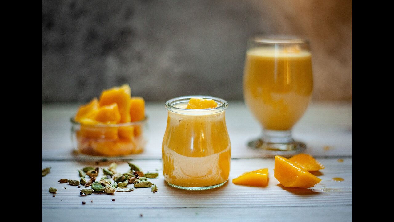 Home made mango shake.