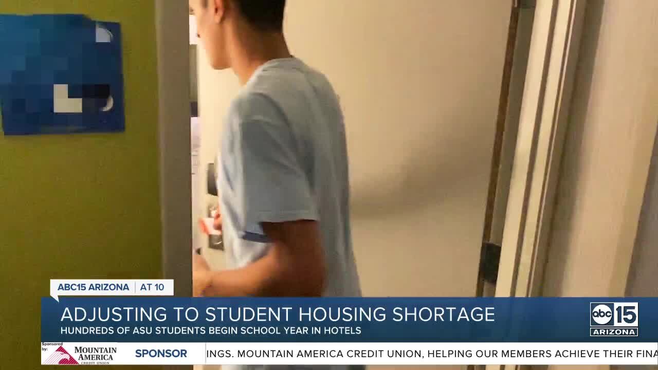 Nearly 450 students living in hotels as ASU dorms full