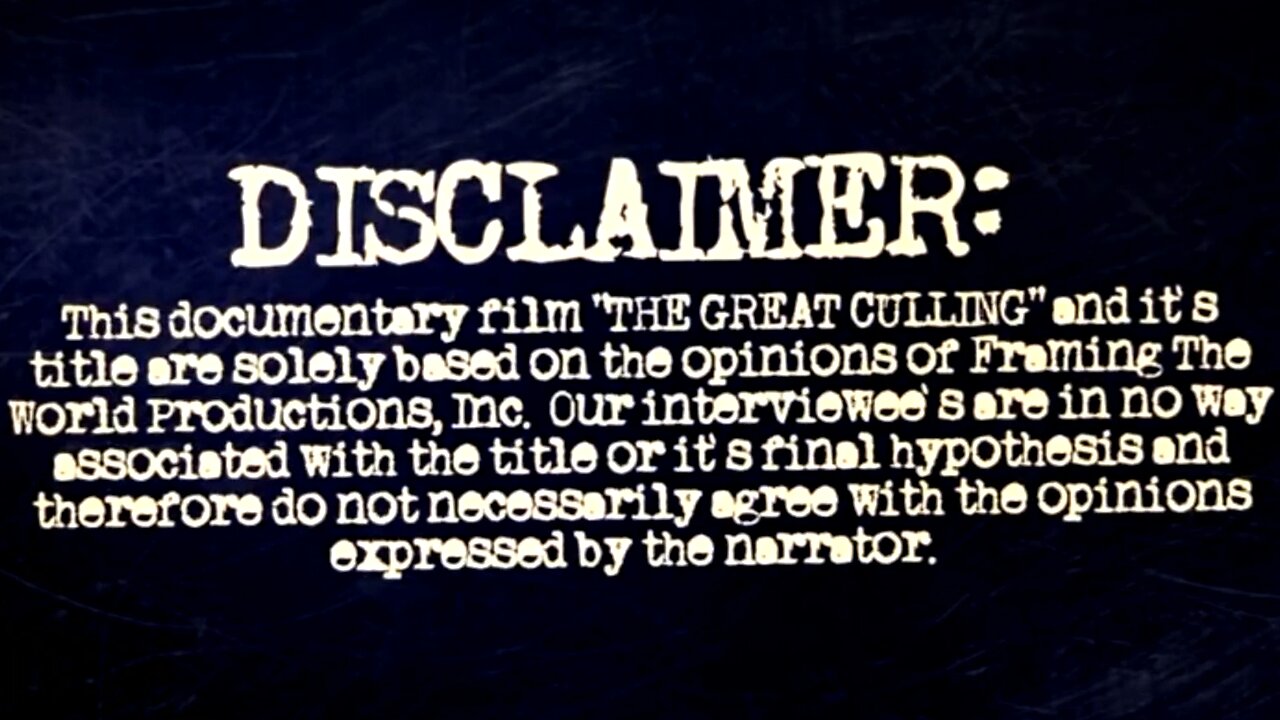 The Great Culling, Pt 2, Fluoride Poison - Our Water, Documentary!