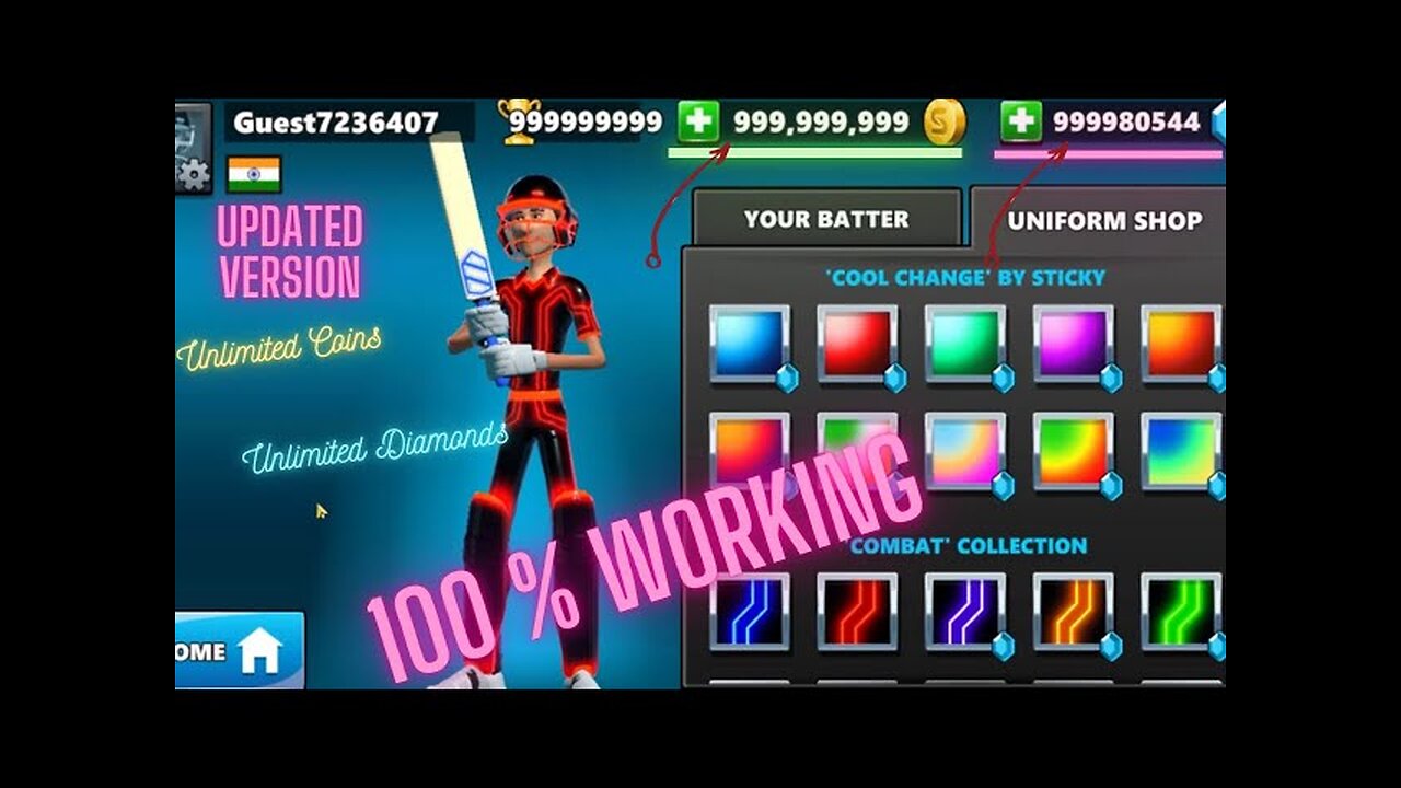 Stick Cricket Live Hack Unlimited Gems | Coins Latest Version