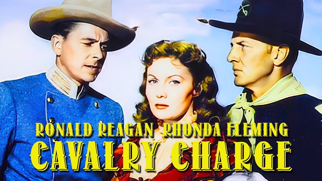 Ronald Reagan - Rhonda Fleming ( Cavalry Charge ) Full Movie 1951