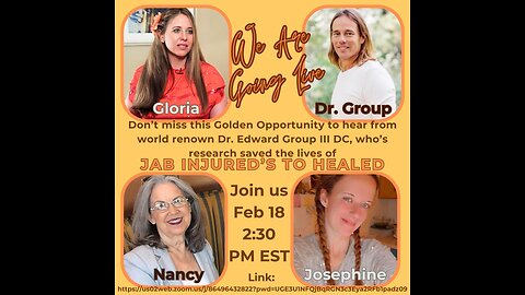 Interview Dr. Ed Group with Gloria, Nancy, & Josephine Jab Injured's to Healed by URO therapy
