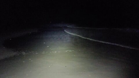 Smoke, fog, condensation rising off the Atlantic at the beach in a beautiful display of Nature