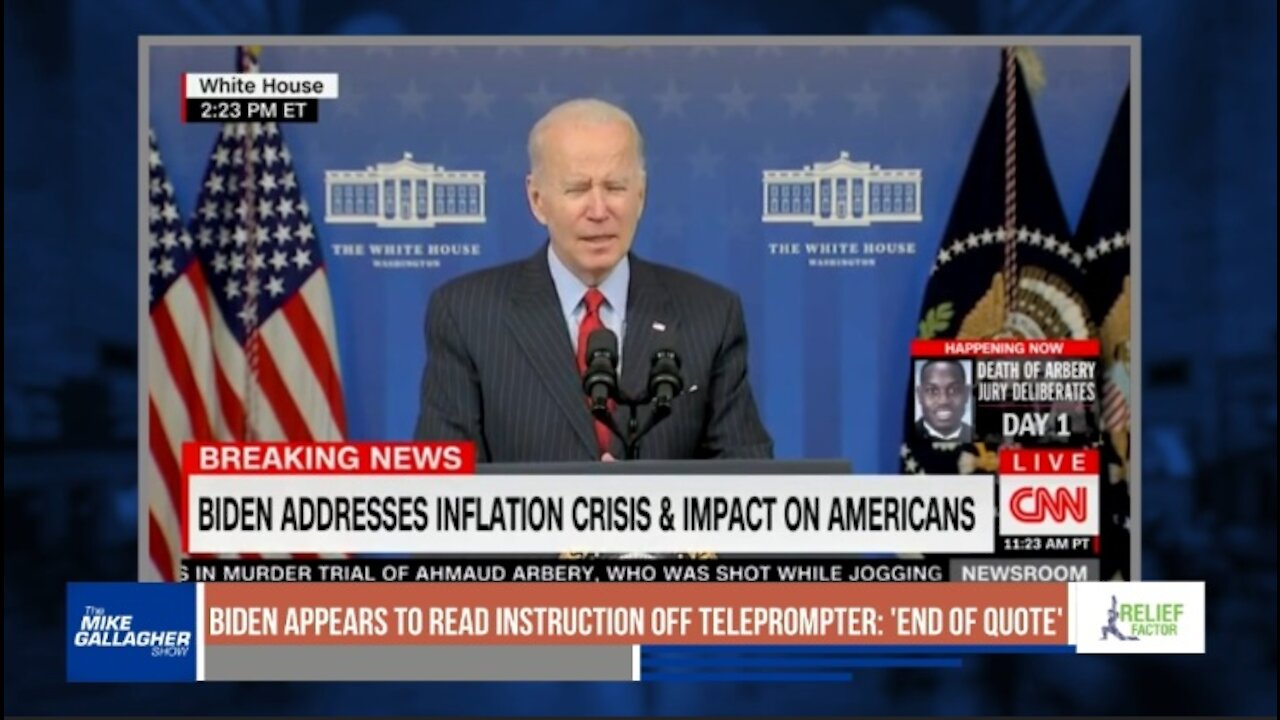 President Biden makes it too obvious that he is reading off a teleprompter