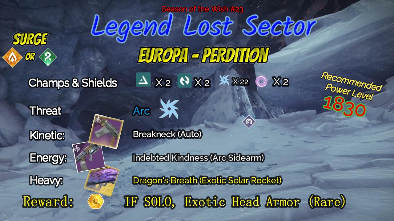 Destiny 2 Legend Lost Sector: Europa - Perdition on my Solar Hunter 1-3-24