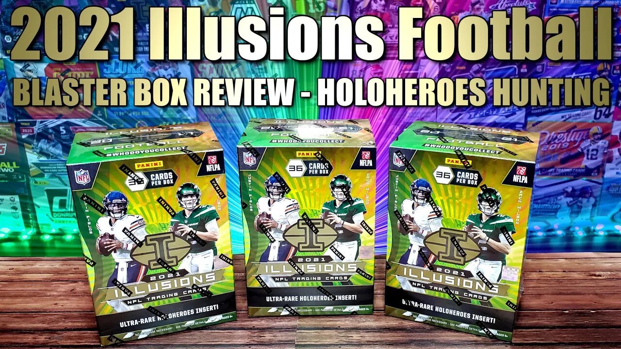 2021 Illusions Football Blaster Box Review | Hunting for HoloHeroes and King of Cards!