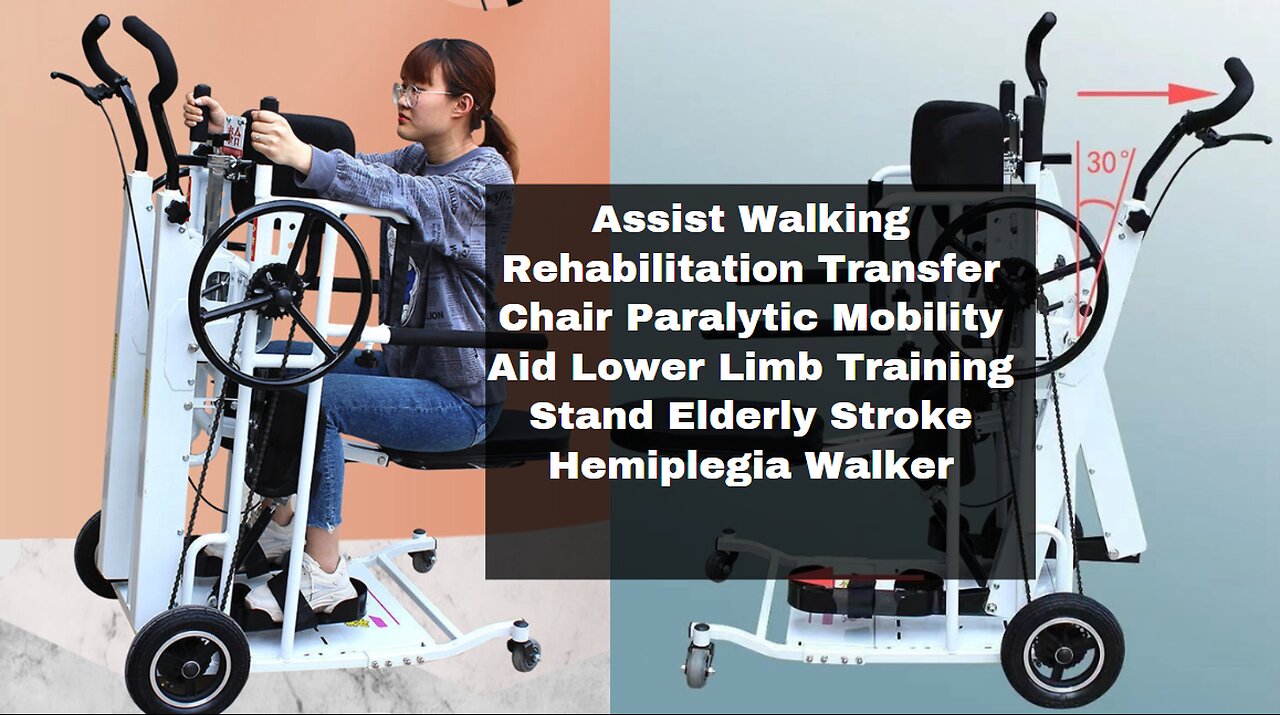 Assist Walking Rehabilitation Transfer Chair Paralytic Mobility Aid