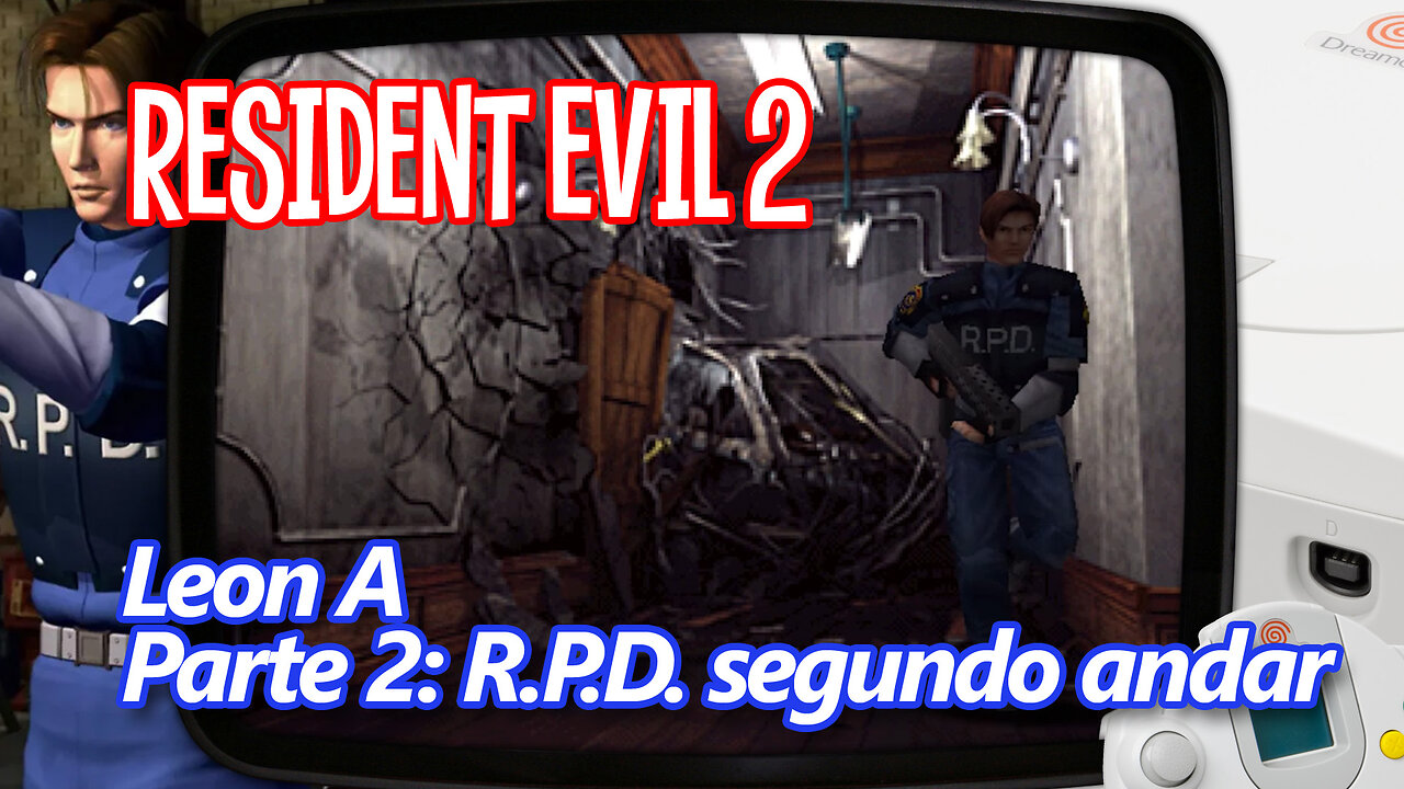 Resident Evil 2 (Dreamcast) Leon A #2: R.P.D. segundo andar