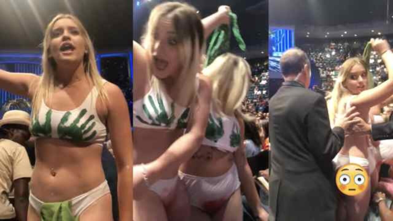 Abortion Activists Strip To Underwear In Protest During Joel Osteen Church Service!