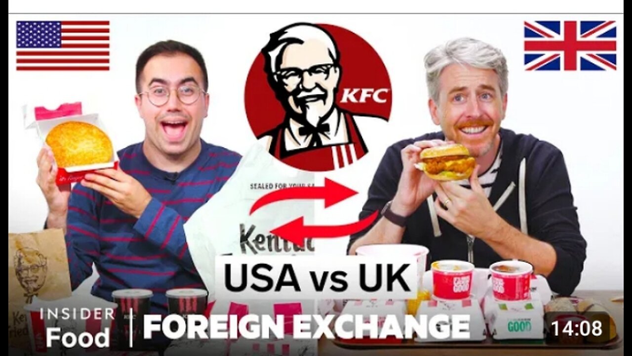 US vs UK KFC !! Foreign exchange !!food wars