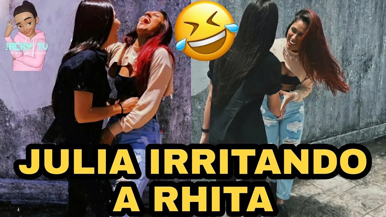 JULIA IRRITANDO RHITA NO CHURRASCO ENTRE AMIGOS 🤣🤣🤣