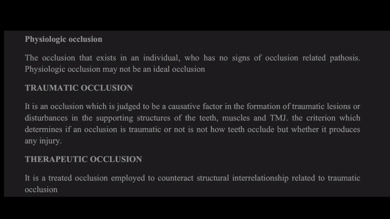 Orthodontics L4 (Occlusion)