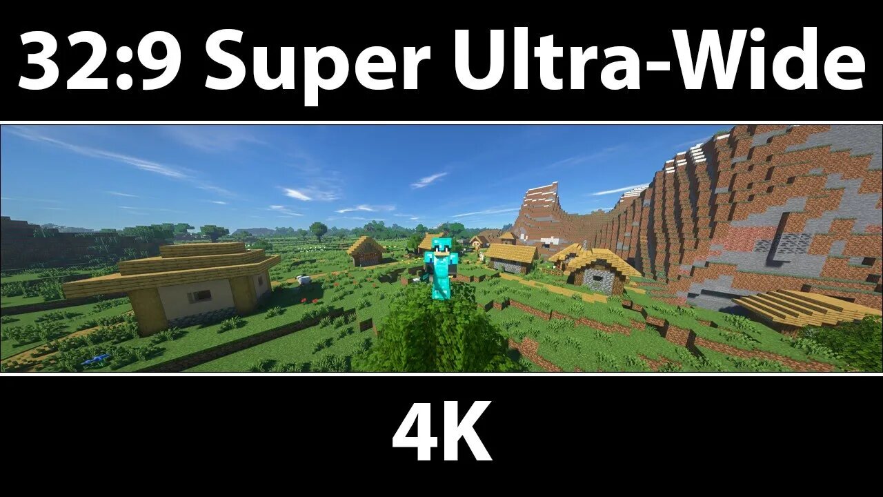 Minecraft Super Ultra Widescreen 32:9 4k 60Fps