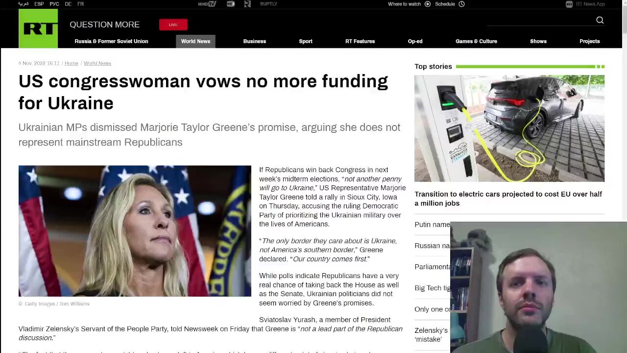 Marjorie Taylor Greene promise no more money for Ukraine if Republicans win