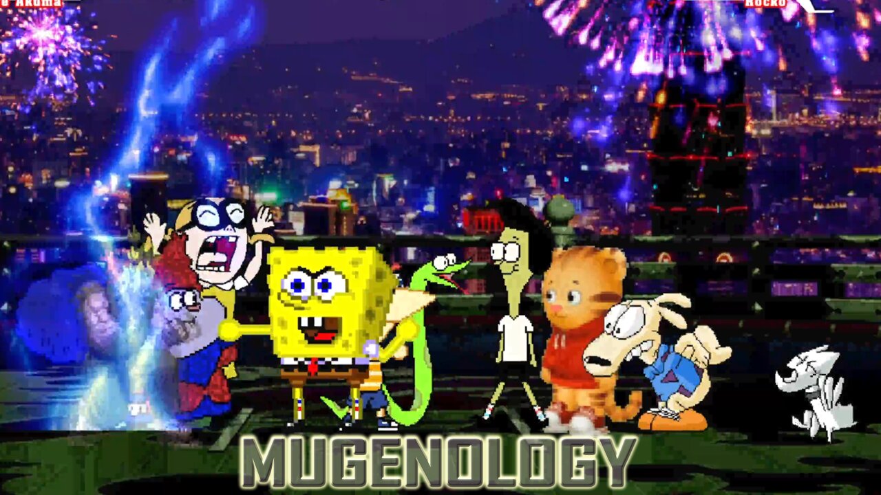 SpongeBob, Phineas, Chowder, Rare Akuma vs Bessie, Sanjay & Craig, Rocko, Daniel Tiger - MUGEN