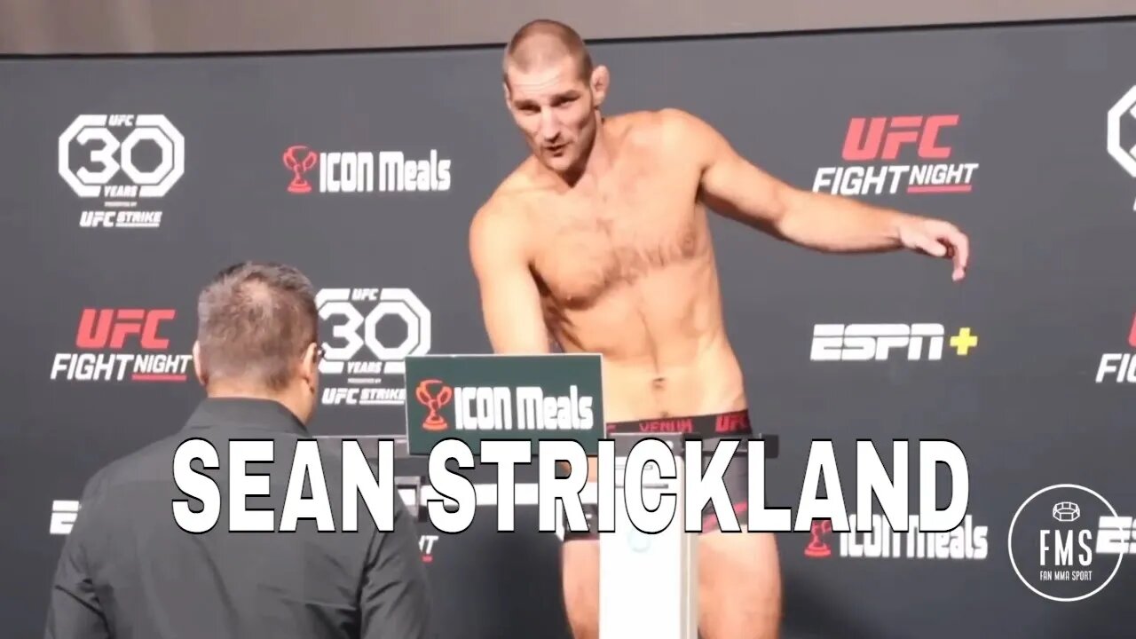 Sean Strickland weights in ahead UFC main event in Las Vegas