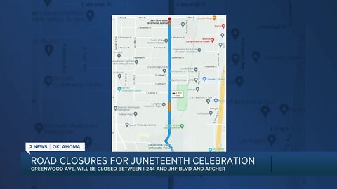 Road closures for Juneteenth in Tulsa