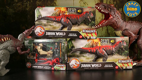 New Jurassic World Legacy Collection Roarin Real Feel Carnotaurus & Chopper Chase Pack Unboxed