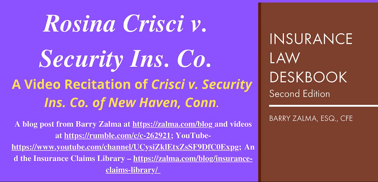 Rosina Crisci v. Security Ins. Co.