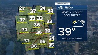 Southeast Wisconsin weather: Highs near 40 on Friday, wintry mix at night