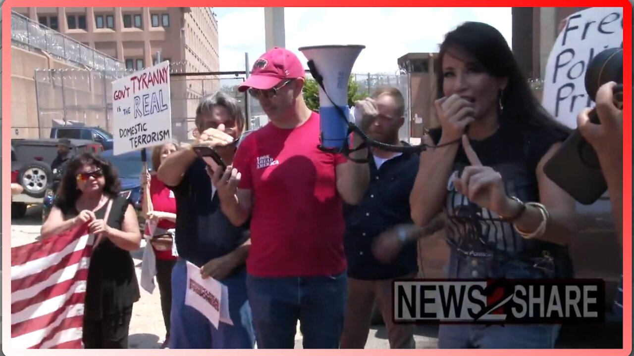 Cara Castronuova Bullhorns at the Rally to Free Political Prisoners at DC Jail - 2473