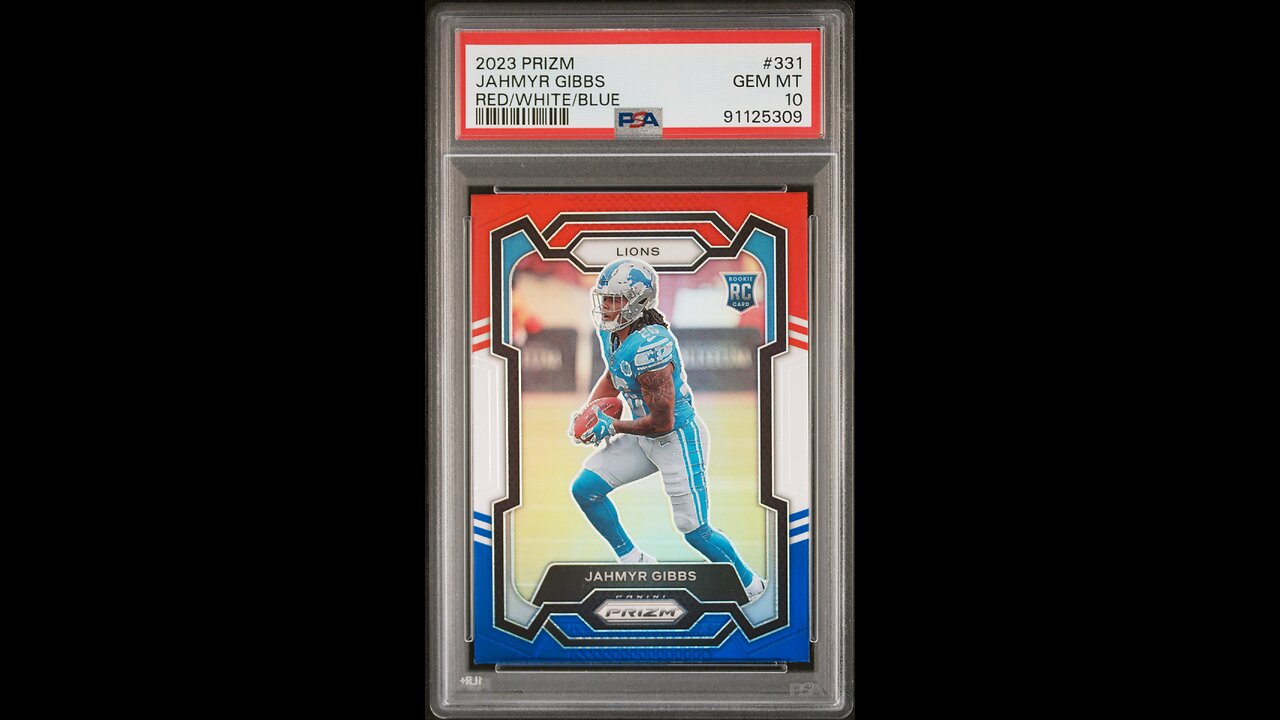 Make $$$ with Jahmyr Gibbs Red White Blue Prizm Rookie Card.