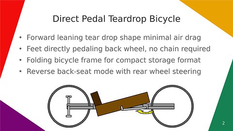 Direct Pedal Teardrop Bicycle