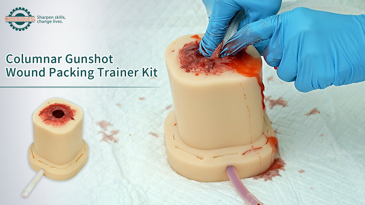 MedEduQuest Columnar Gunshot Wound Packing Trainer with Suture