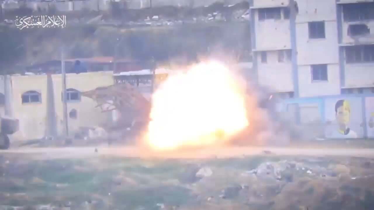 Zionist's Military Jeep Gets Decimated