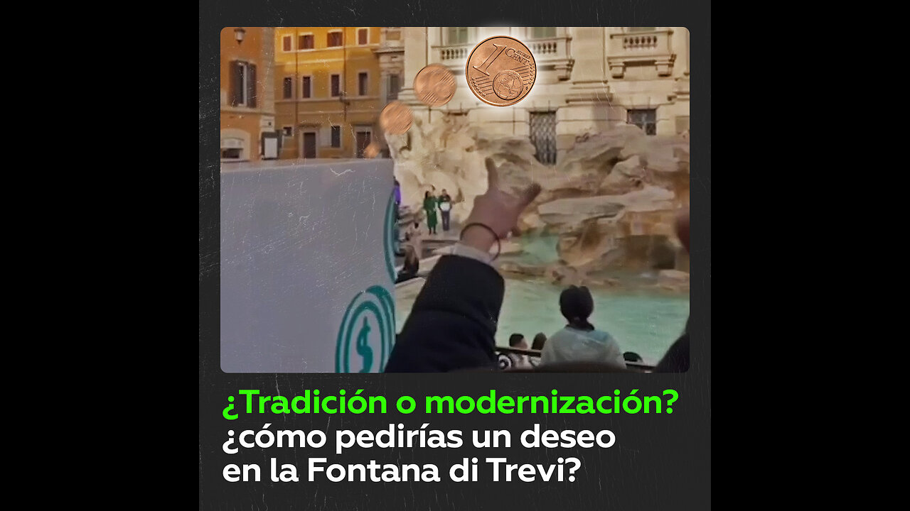 Una nueva forma de pedir un deseo en la Fontana di Trevi en Roma