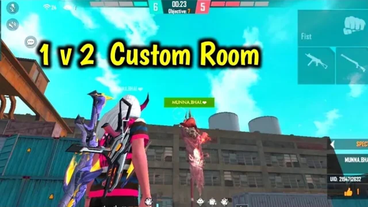 Munna Bhai 1 v 2 Custom Room - Rock Munna Gaming #shorts